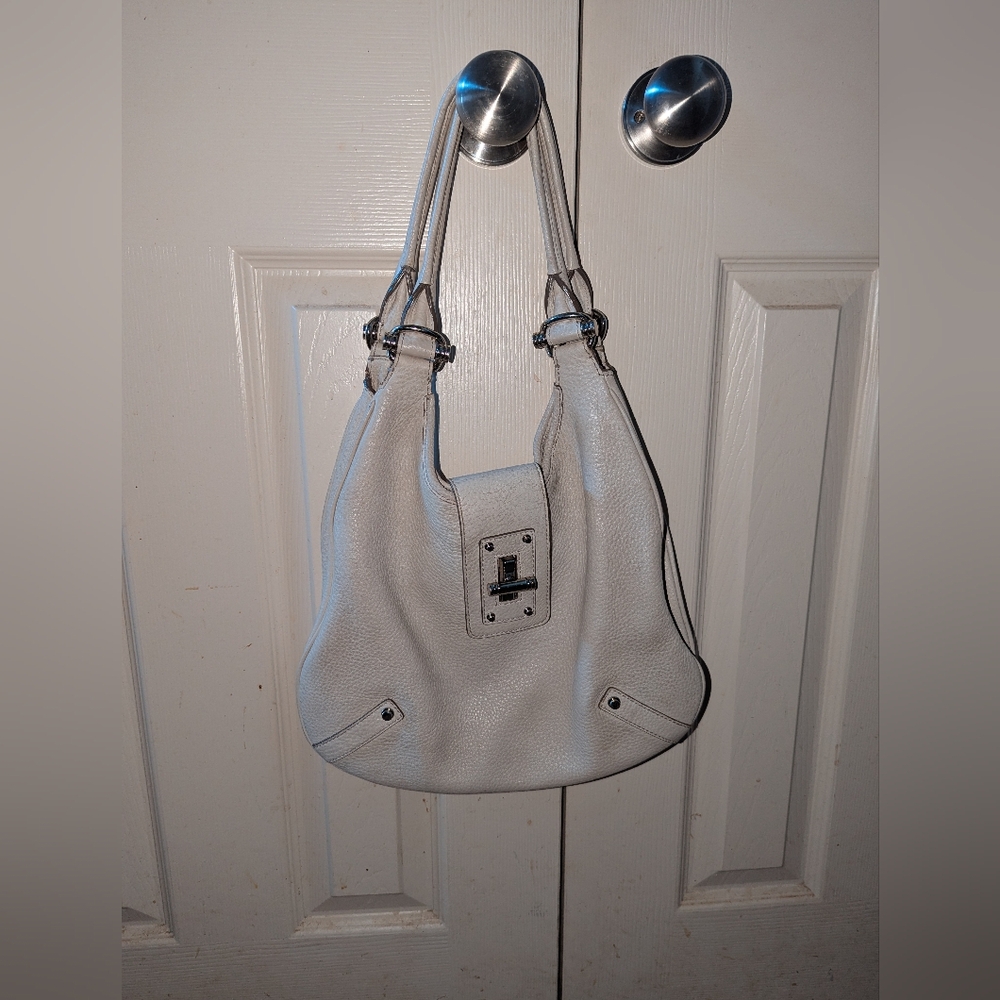 Banana Republic White Leather Satchel